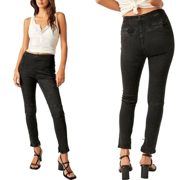 Free People Denim - Free People We The Free Bella Moto Mid Rise Skinny Jeans Sz.24 NWT